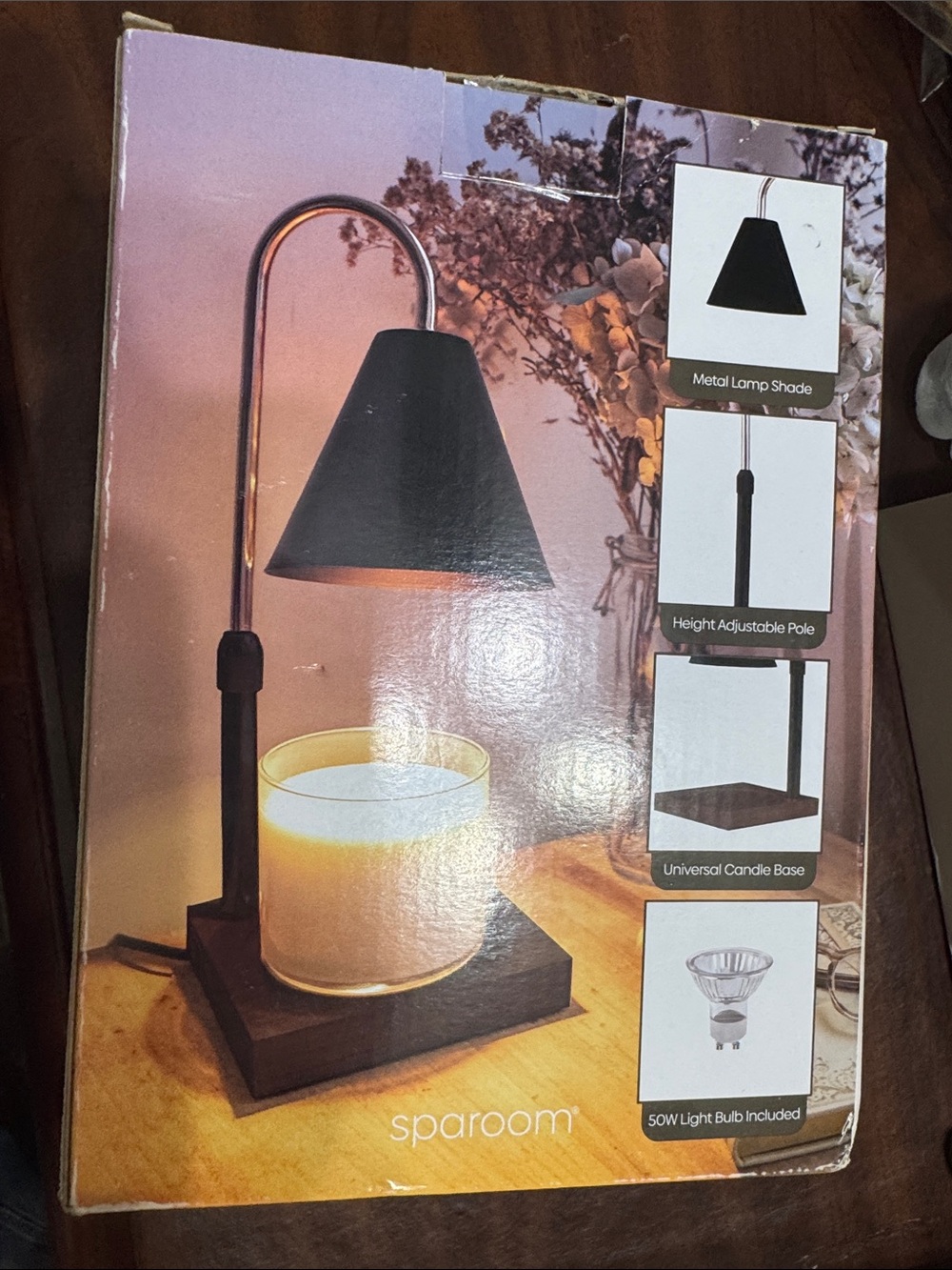 Black Metal Candle Lantern Warmer with Adjustable Pole made by sparoom